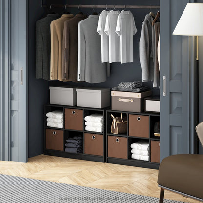 Cubic Multipurpose Clothing & Closet Storage Organizer Shelf with Bin Drawers