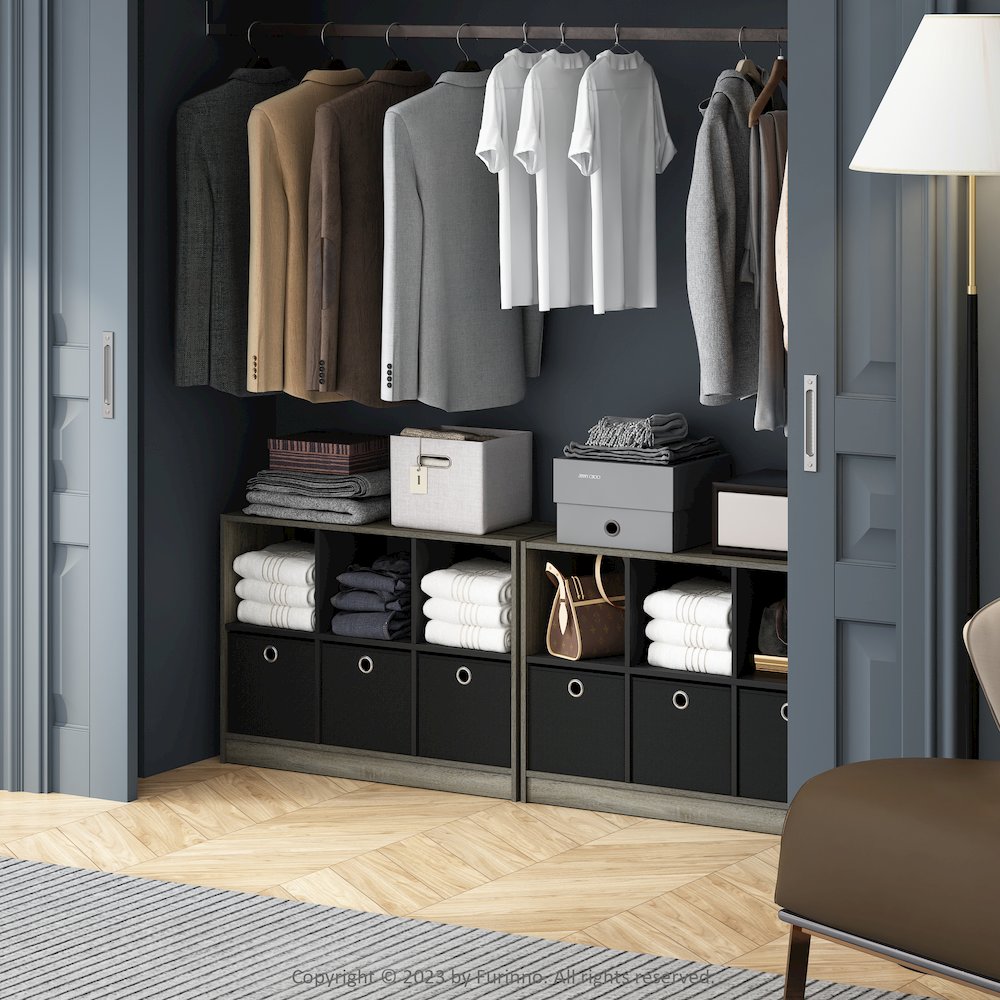 Cubic Multipurpose Clothing & Closet Storage Organizer Shelf with Bin Drawers