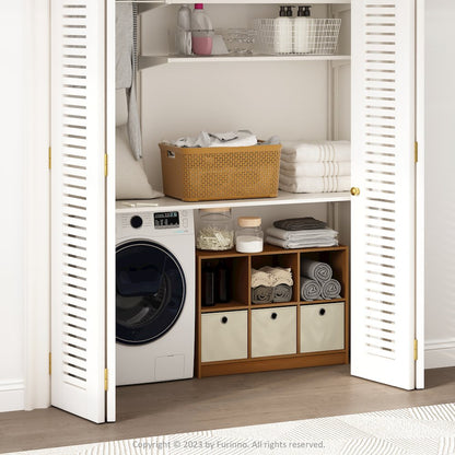 Cubic Multipurpose Clothing & Closet Storage Organizer Shelf with Bin Drawers