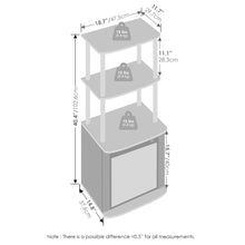 2-Tier Tall Side Table Display Rack with No Heat Decorative Electric Fireplace