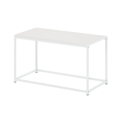 Camnus Modern Living Coffee Table, Solid White/White