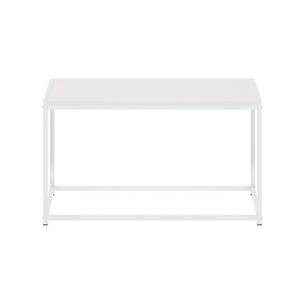 Camnus Modern Living Coffee Table, Solid White/White