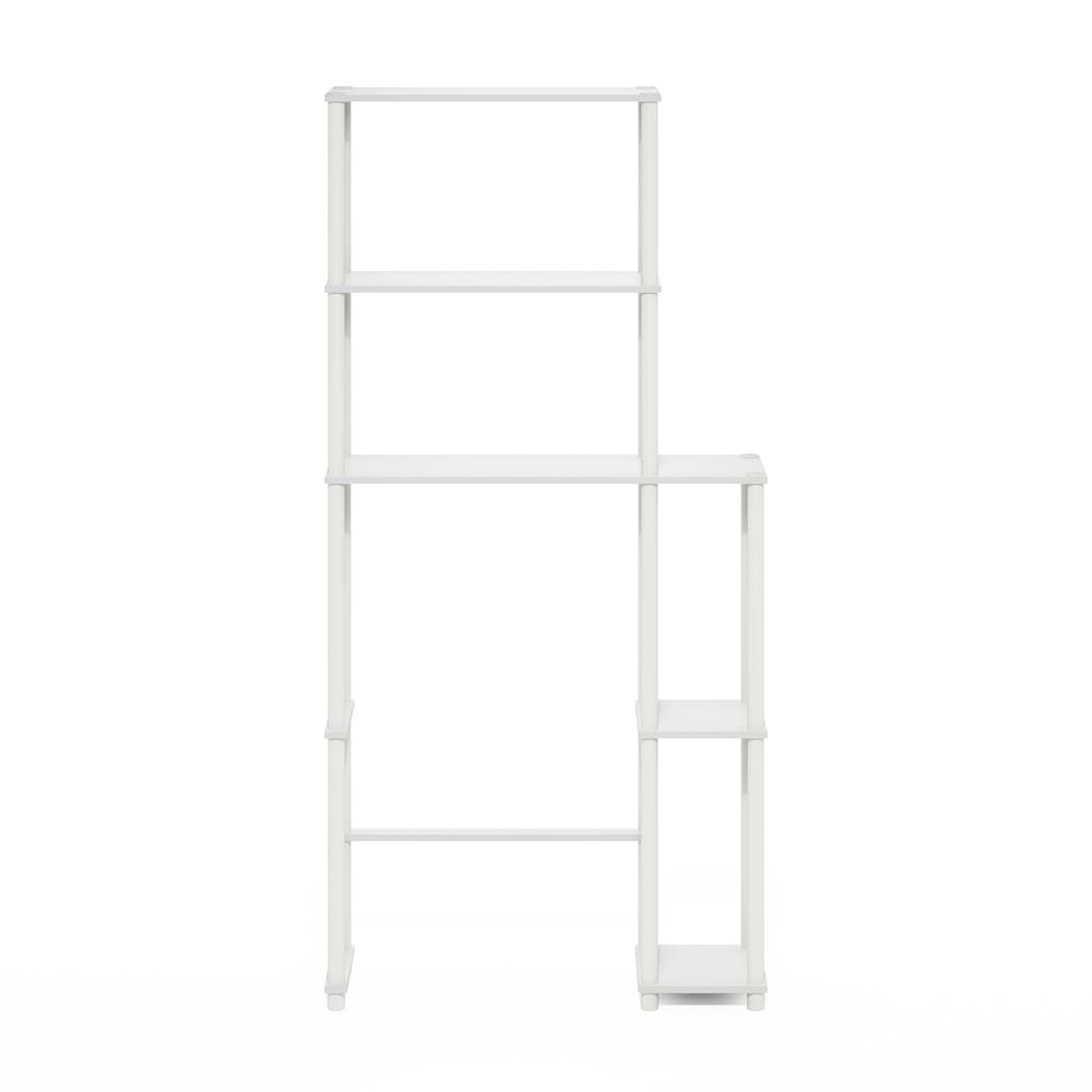Turn-N-Tube Toilet Space Saver with 5 Shelves, White/White