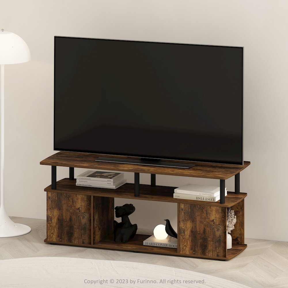 JAYA Utility Design Coffee Table, Amber Pine/Black