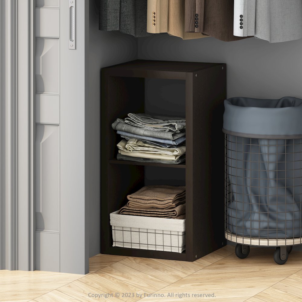 Cubic Open Back Multipurpose Clothing & Closet Storage Organizer Shelf