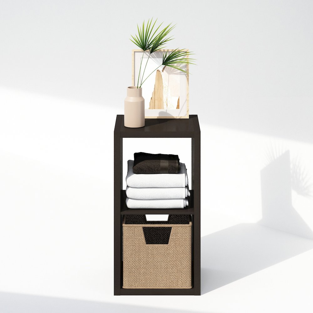 Cubic Open Back Multipurpose Clothing & Closet Storage Organizer Shelf