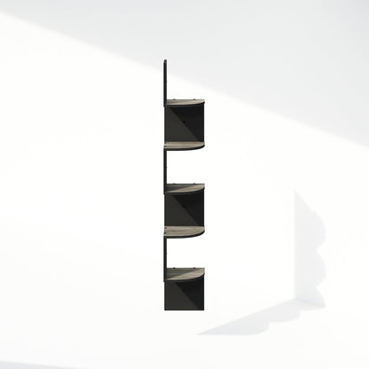 5-Tier Floating Corner Shelf, Wall Mount Shelves for Storage
