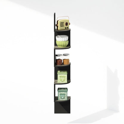 5-Tier Floating Corner Shelf, Wall Mount Shelves for Storage