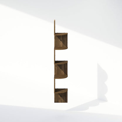 5-Tier Floating Corner Shelf, Wall Mount Shelves for Storage
