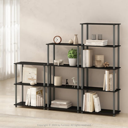 Turn-N-Tube 3-Tier Multipurpose Compact Display Rack, Shelving Unit, Bookcase