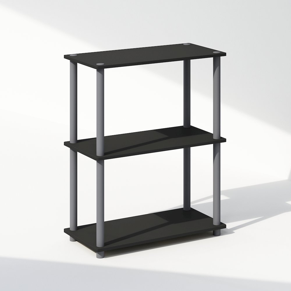 Turn-N-Tube 3-Tier Multipurpose Compact Display Rack, Shelving Unit, Bookcase