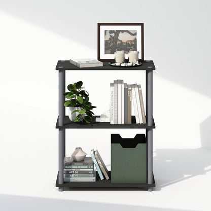Turn-N-Tube 3-Tier Multipurpose Compact Display Rack, Shelving Unit, Bookcase