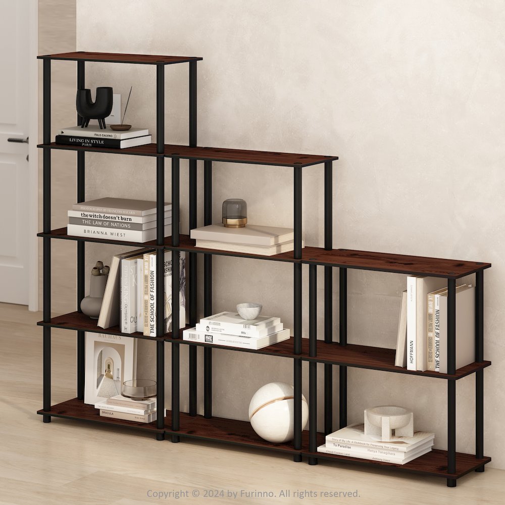 Turn-N-Tube 3-Tier Multipurpose Compact Display Rack, Shelving Unit, Bookcase
