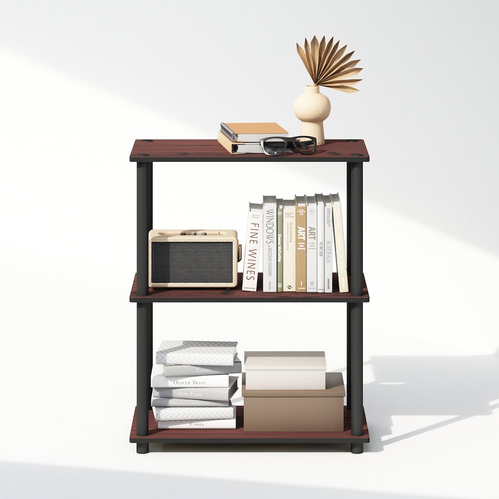 Turn-N-Tube 3-Tier Multipurpose Compact Display Rack, Shelving Unit, Bookcase