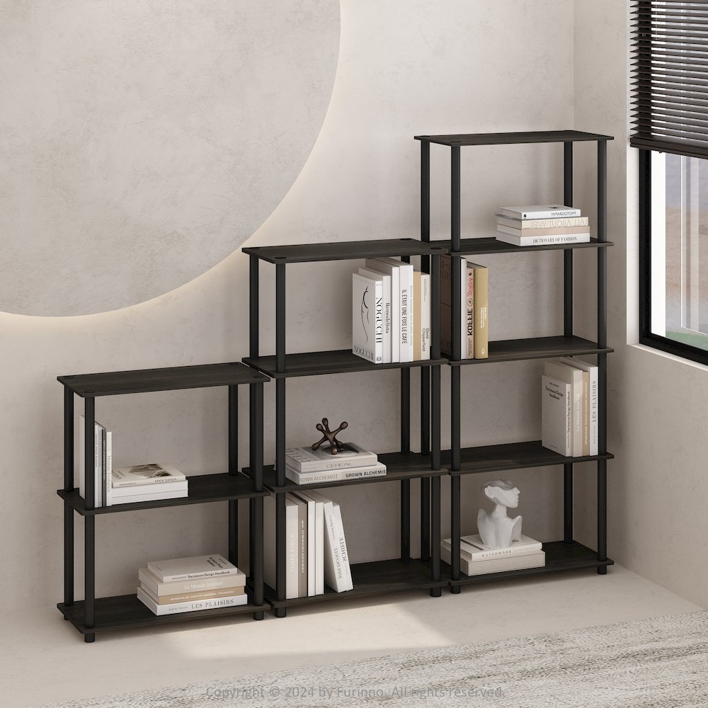Turn-N-Tube 3-Tier Multipurpose Compact Display Rack, Shelving Unit, Bookcase