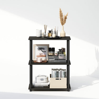 Turn-N-Tube 3-Tier Multipurpose Compact Display Rack, Shelving Unit, Bookcase