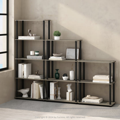 Turn-N-Tube 3-Tier Multipurpose Compact Display Rack, Shelving Unit, Bookcase