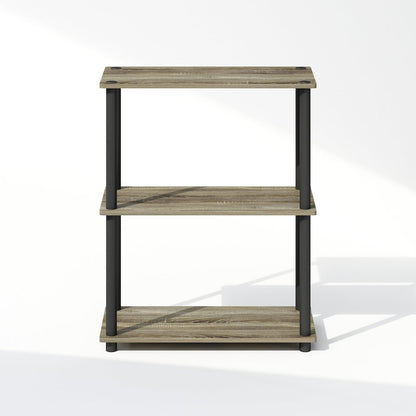 Turn-N-Tube 3-Tier Multipurpose Compact Display Rack, Shelving Unit, Bookcase