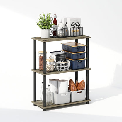 Turn-N-Tube 3-Tier Multipurpose Compact Display Rack, Shelving Unit, Bookcase