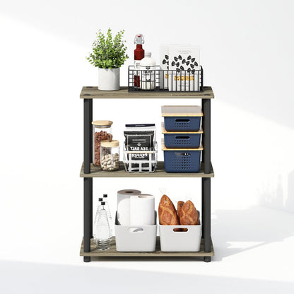 Turn-N-Tube 3-Tier Multipurpose Compact Display Rack, Shelving Unit, Bookcase