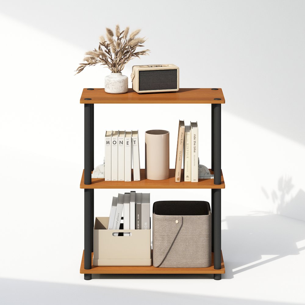 Turn-N-Tube 3-Tier Multipurpose Compact Display Rack, Shelving Unit, Bookcase