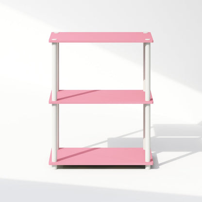 Turn-N-Tube 3-Tier Multipurpose Compact Display Rack, Shelving Unit, Bookcase