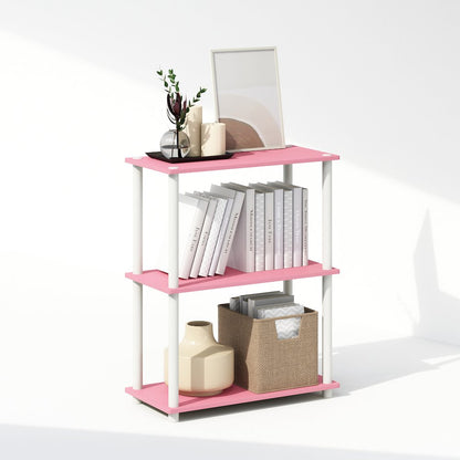 Turn-N-Tube 3-Tier Multipurpose Compact Display Rack, Shelving Unit, Bookcase