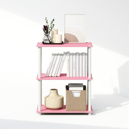 Turn-N-Tube 3-Tier Multipurpose Compact Display Rack, Shelving Unit, Bookcase