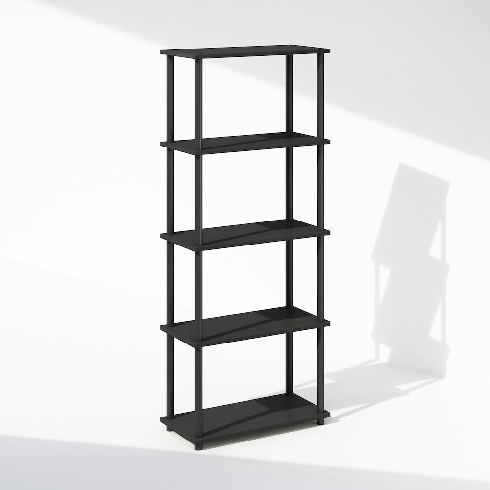 Turn-N-Tube 5-Tier Multipurpose Compact Display Rack, Shelving Unit, Bookcase