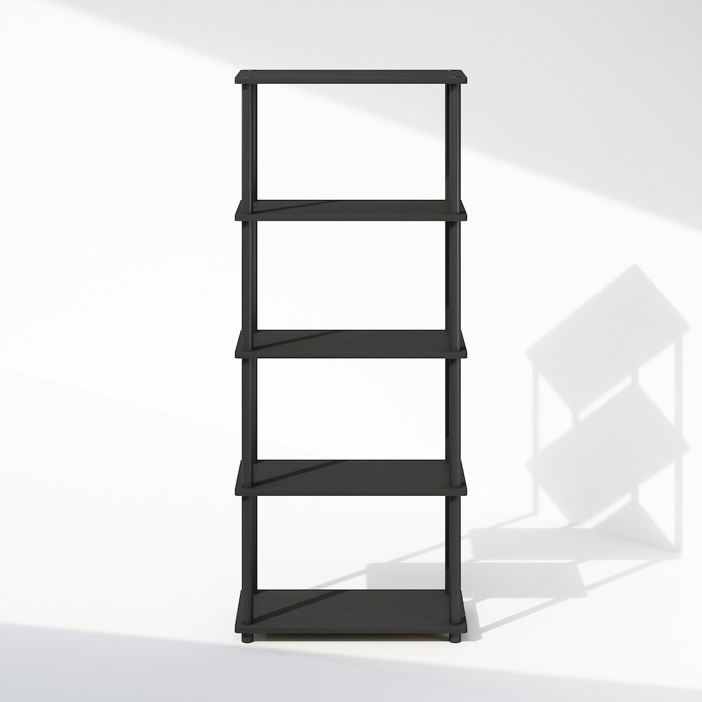Turn-N-Tube 5-Tier Multipurpose Compact Display Rack, Shelving Unit, Bookcase
