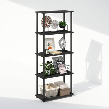 Turn-N-Tube 5-Tier Multipurpose Compact Display Rack, Shelving Unit, Bookcase