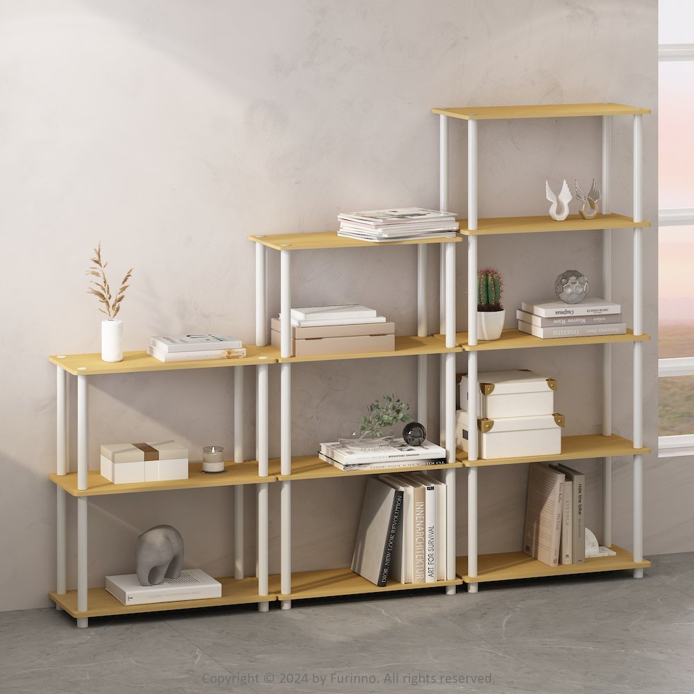 Turn-N-Tube 5-Tier Multipurpose Compact Display Rack, Shelving Unit, Bookcase