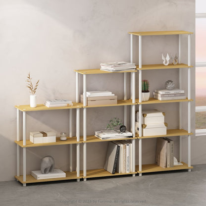 Turn-N-Tube 5-Tier Multipurpose Compact Display Rack, Shelving Unit, Bookcase