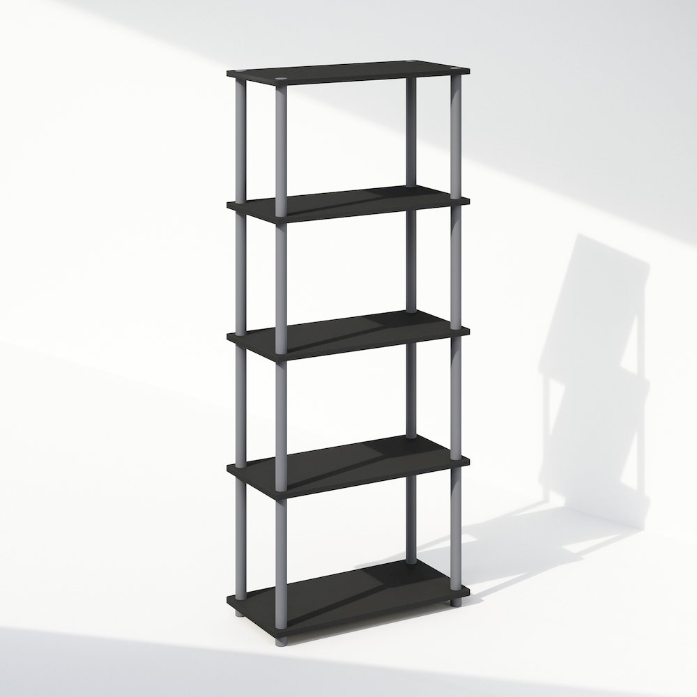 Turn-N-Tube 5-Tier Multipurpose Compact Display Rack, Shelving Unit, Bookcase