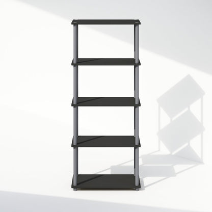 Turn-N-Tube 5-Tier Multipurpose Compact Display Rack, Shelving Unit, Bookcase