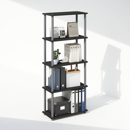 Turn-N-Tube 5-Tier Multipurpose Compact Display Rack, Shelving Unit, Bookcase