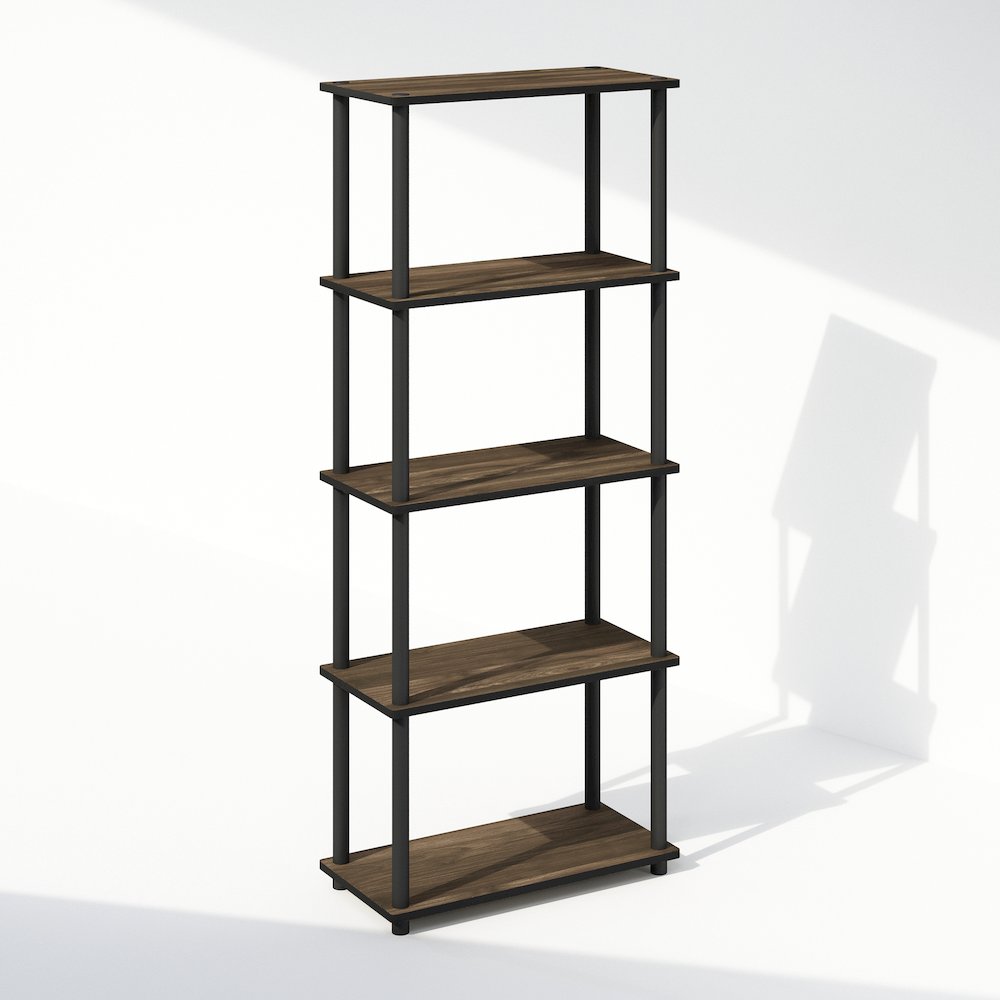 Turn-N-Tube 5-Tier Multipurpose Compact Display Rack, Shelving Unit, Bookcase
