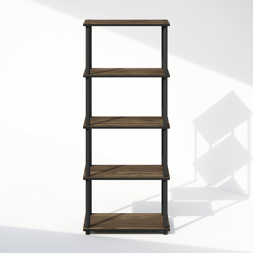 Turn-N-Tube 5-Tier Multipurpose Compact Display Rack, Shelving Unit, Bookcase