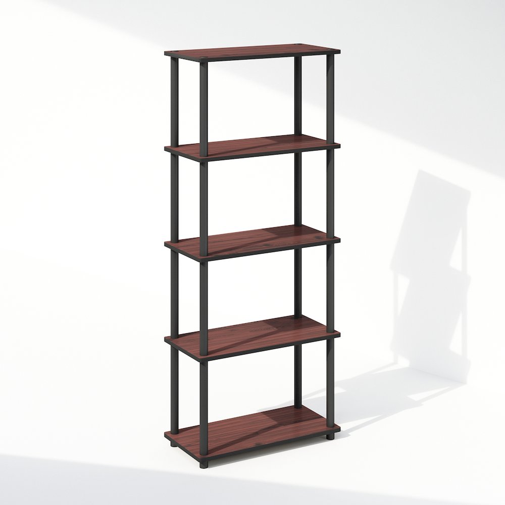 Turn-N-Tube 5-Tier Multipurpose Compact Display Rack, Shelving Unit, Bookcase