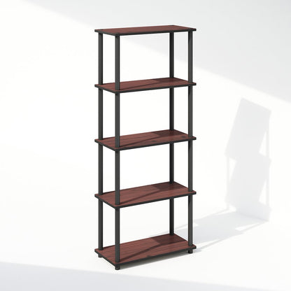 Turn-N-Tube 5-Tier Multipurpose Compact Display Rack, Shelving Unit, Bookcase