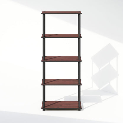 Turn-N-Tube 5-Tier Multipurpose Compact Display Rack, Shelving Unit, Bookcase