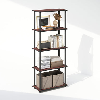 Turn-N-Tube 5-Tier Multipurpose Compact Display Rack, Shelving Unit, Bookcase