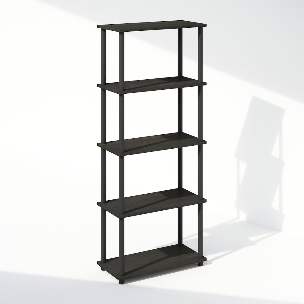 Turn-N-Tube 5-Tier Multipurpose Compact Display Rack, Shelving Unit, Bookcase