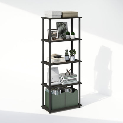 Turn-N-Tube 5-Tier Multipurpose Compact Display Rack, Shelving Unit, Bookcase