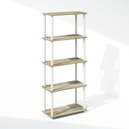 Turn-N-Tube 5-Tier Multipurpose Compact Display Rack, Shelving Unit, Bookcase