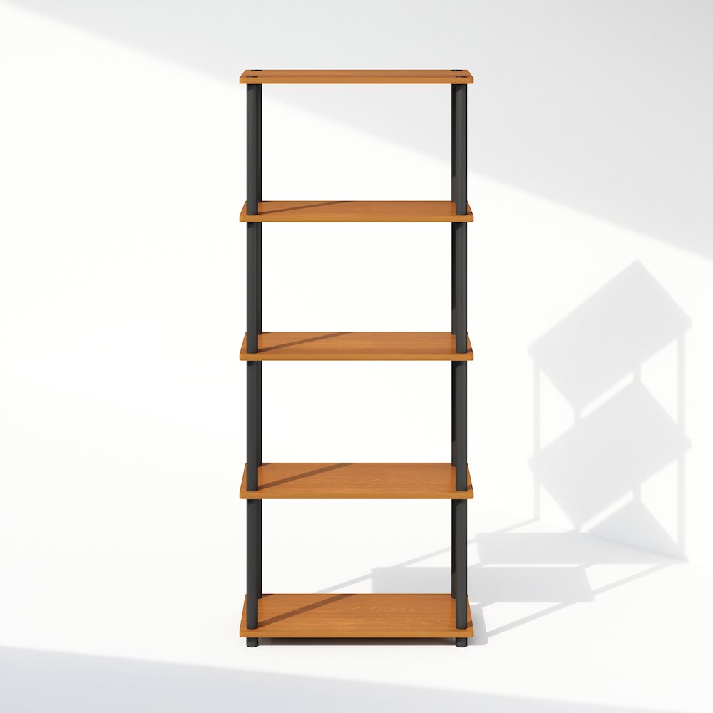 Turn-N-Tube 5-Tier Multipurpose Compact Display Rack, Shelving Unit, Bookcase