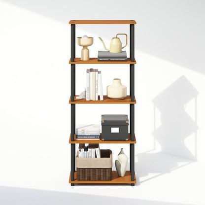 Turn-N-Tube 5-Tier Multipurpose Compact Display Rack, Shelving Unit, Bookcase