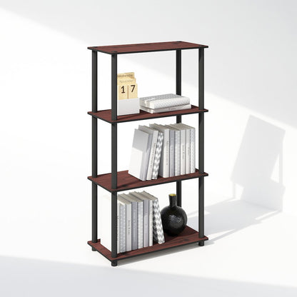 Turn-N-Tube 4-Tier Multipurpose Shelf Display Rack, Shelving Unit, Bookcase