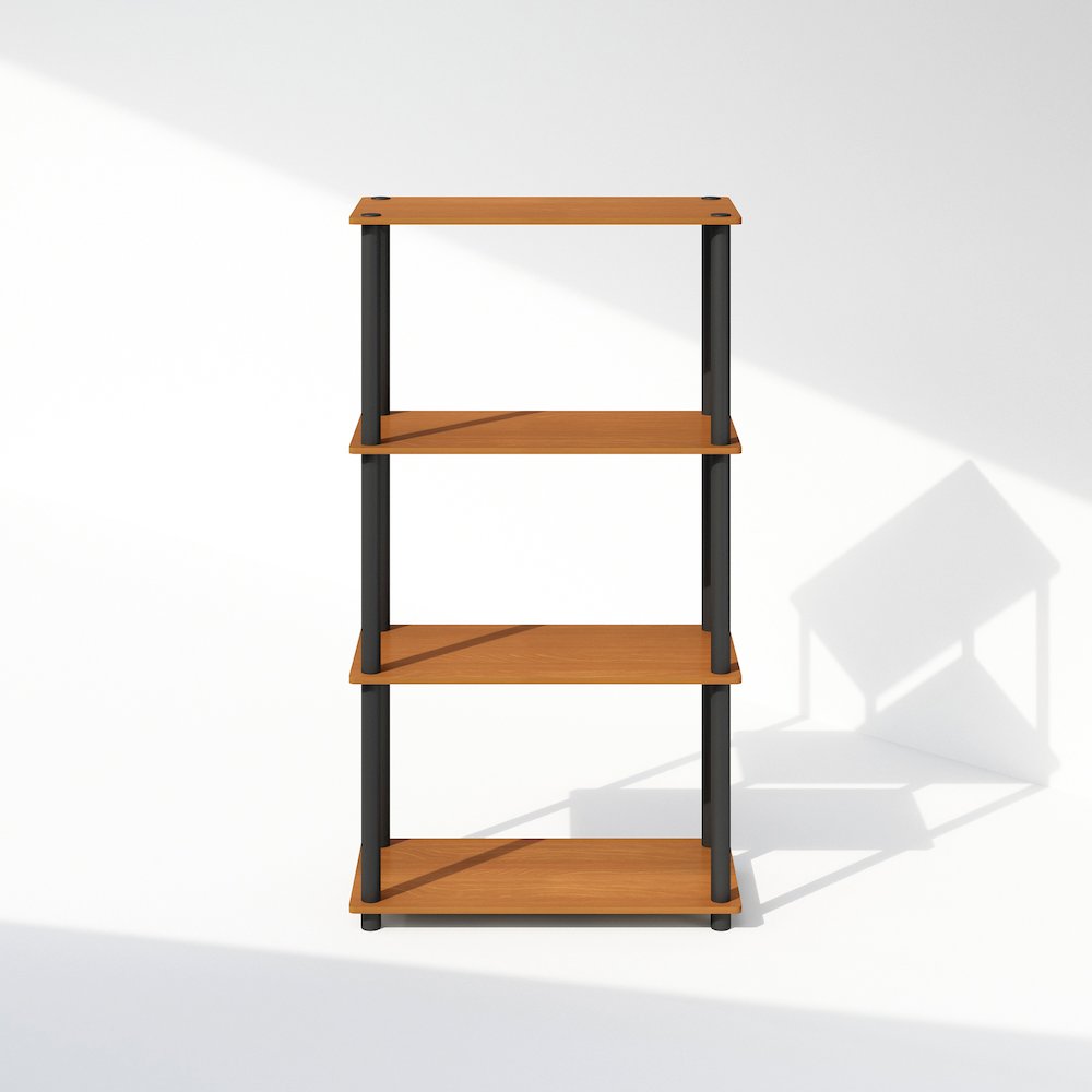 Turn-N-Tube 4-Tier Multipurpose Shelf Display Rack, Shelving Unit, Bookcase