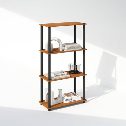 Turn-N-Tube 4-Tier Multipurpose Shelf Display Rack, Shelving Unit, Bookcase